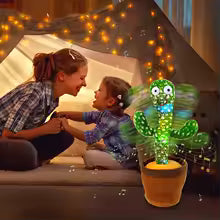 Cactus Bailarín y Parlanchín Recargable con Música y LED Multicolor Cacxi InnovaGoods