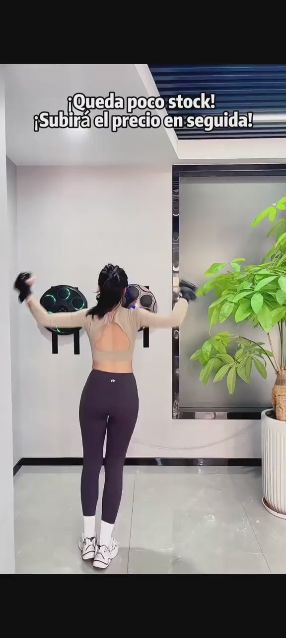 Máquina De Boxeo Electrónica con 2 Guantes Bluetooth Y Carga USB