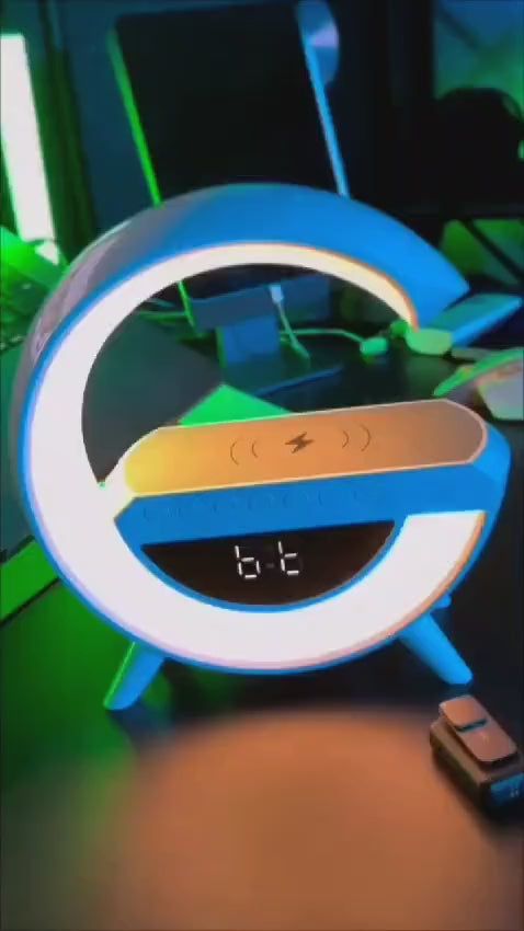 LAMPARA G RGB CARGA INALAMBRICO Y DESPERTADOR