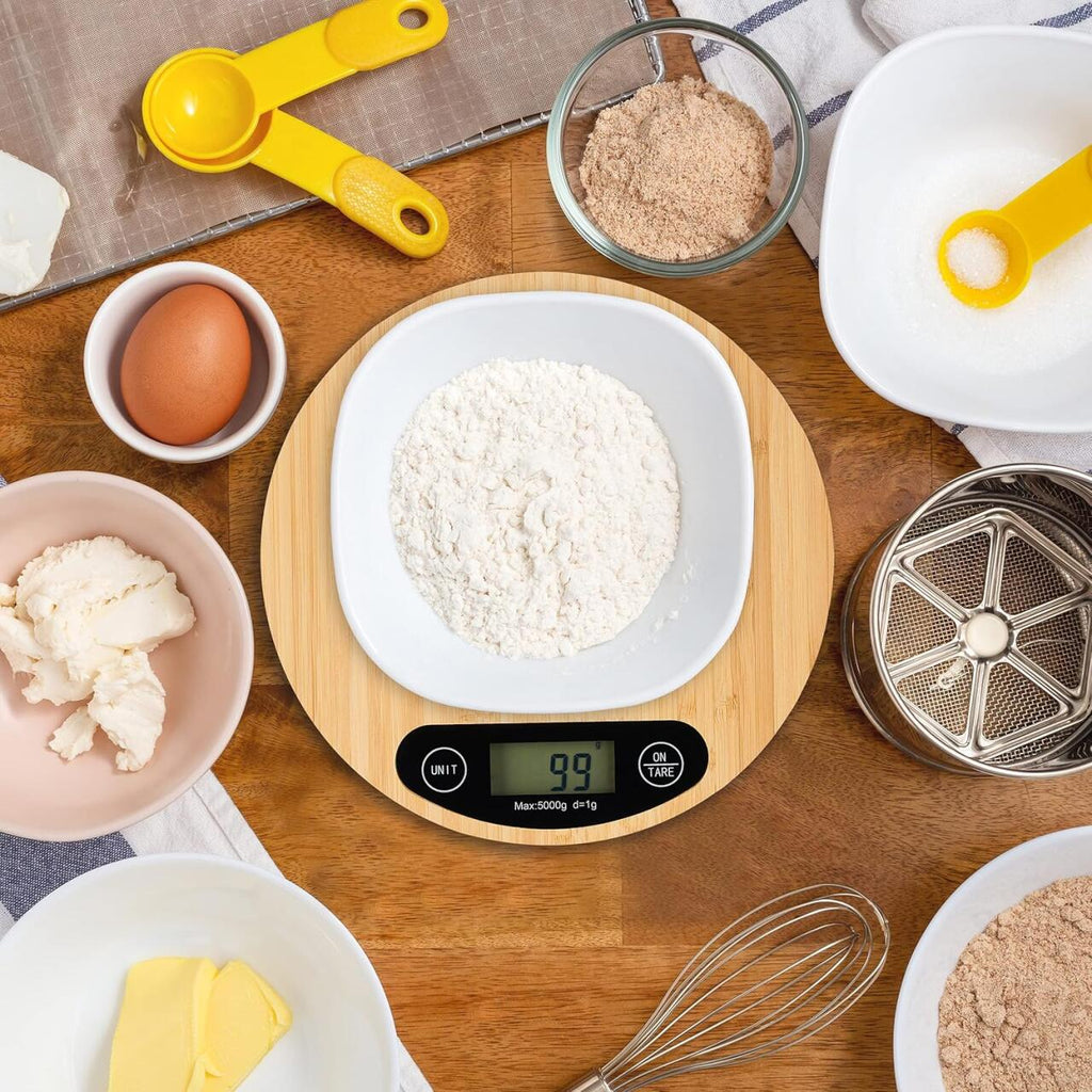 Balanza de Cocina Digital de Bambú – Precisión, Estilo y Sostenibilidad