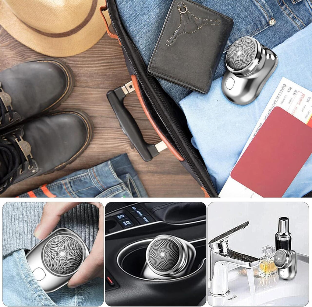 Mini Afeitadora Eléctrica Portátil para Hombre
