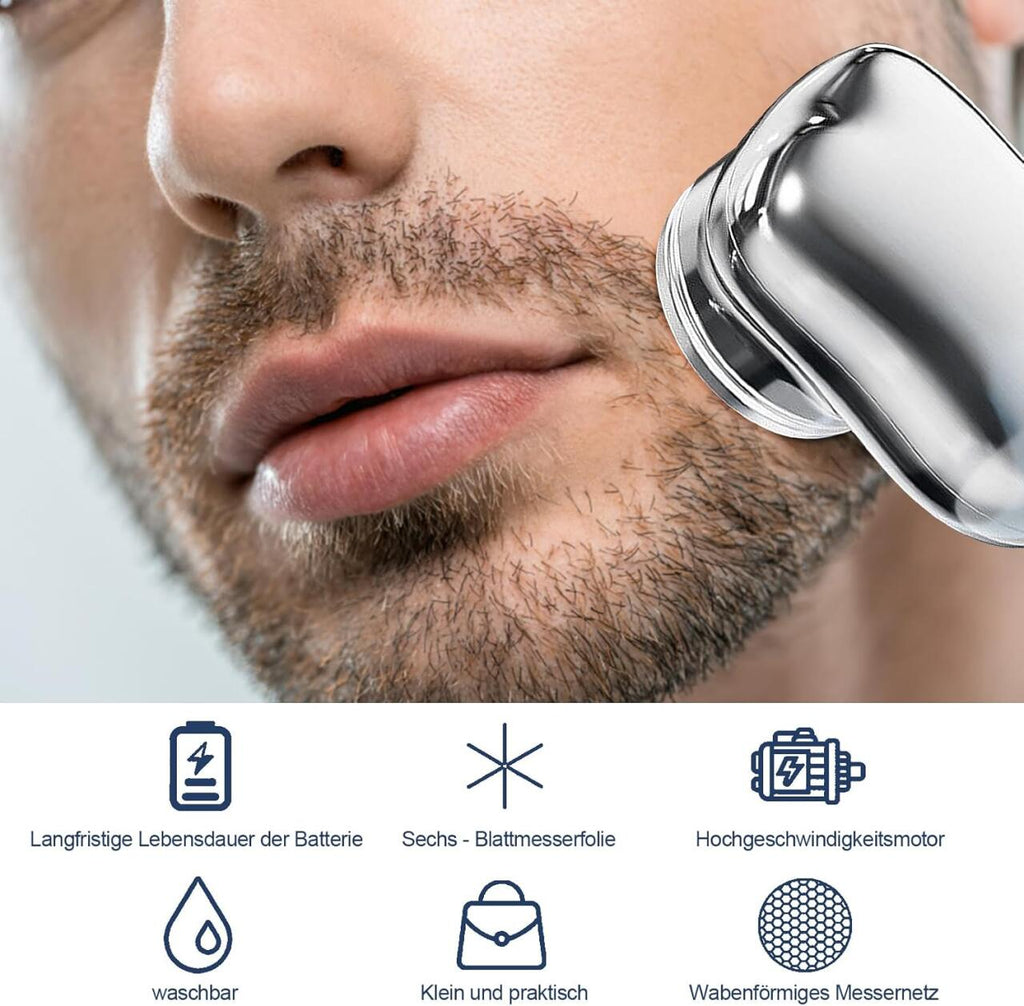 Mini Afeitadora Eléctrica Portátil para Hombre